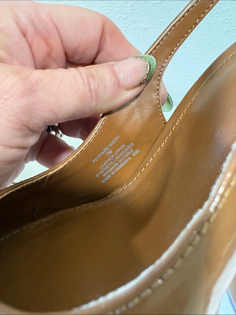 Steve Madden Reyes Cognac Leather Slingback Pointed-Toe Heels